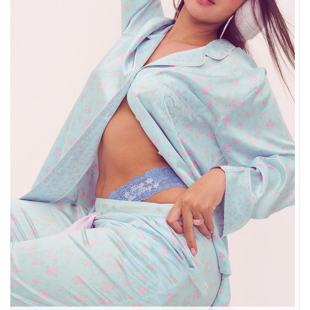 LAST CHANCE ❤️‍🔥 Victoria’s Secret PINK × LoveShackFancy Satin Long Pajama Set